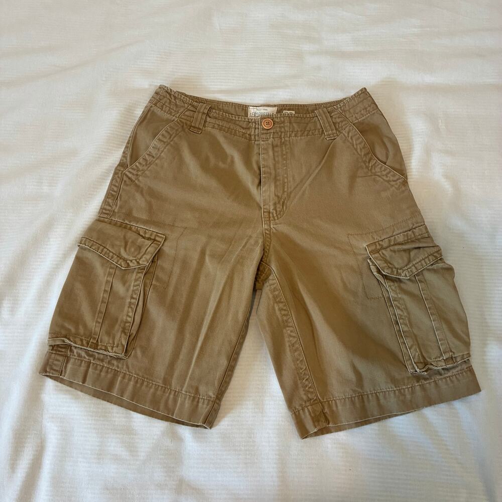 Aeropostale Authentic Cargo Shorts Mens 30 Khaki Utility Relaxed Skater